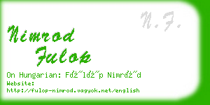 nimrod fulop business card